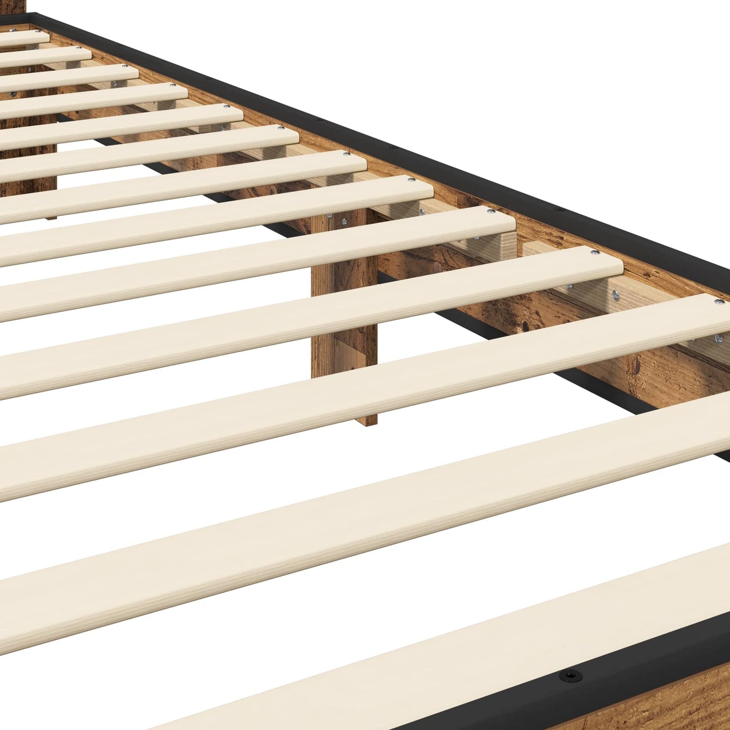 vidaXL Bed Frame with Headboard Old Wood 80 x 200 cm Engineered Wood
