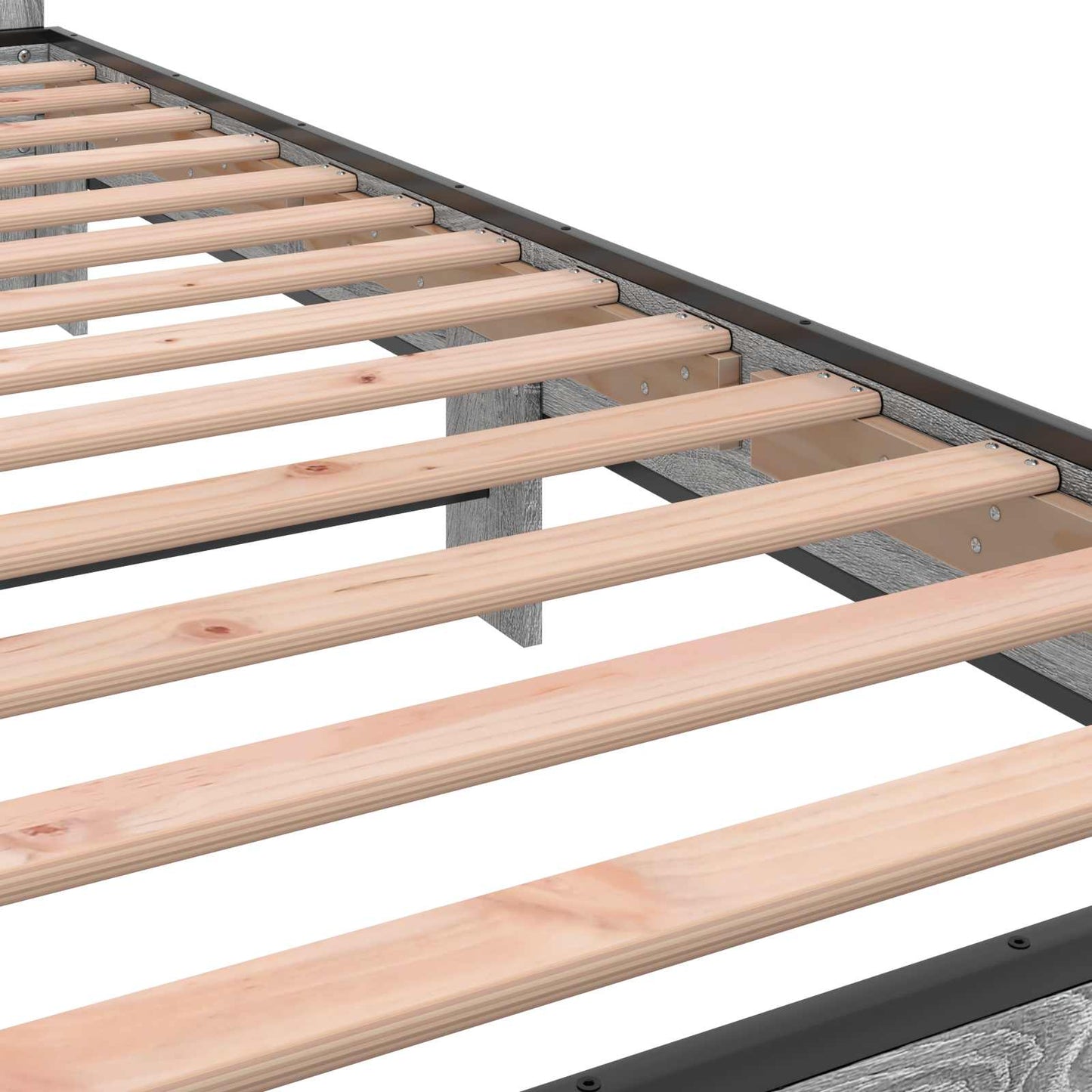 vidaXL Bed Frame with Headboard Grey Sonoma 80 x 200 cm