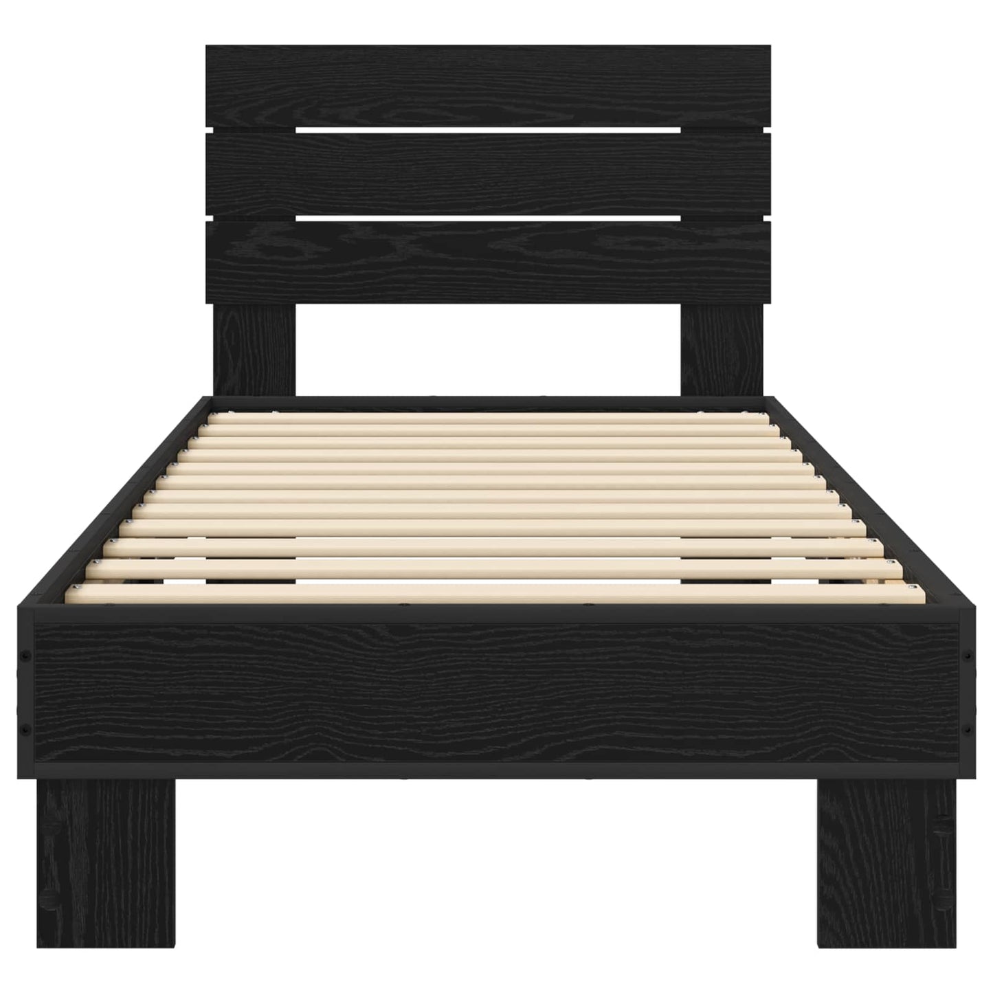 vidaXL Bed Frame with Headboard Black Oak 80 x 200 cm Engineered Wood