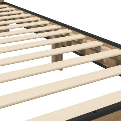 vidaXL Bed Frame with Headboard Artisan Oak 80 x 200 cm