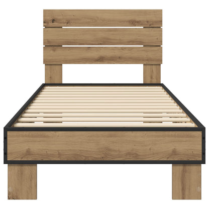 vidaXL Bed Frame with Headboard Artisan Oak 80 x 200 cm