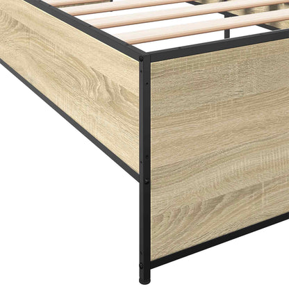 vidaXL Bed Frame Sonoma Oak 80 x 200 cm Engineered Wood