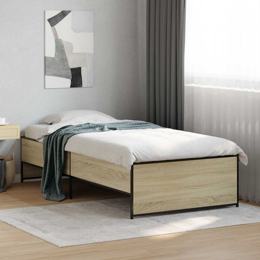 vidaXL Bed Frame Sonoma Oak 80 x 200 cm Engineered Wood
