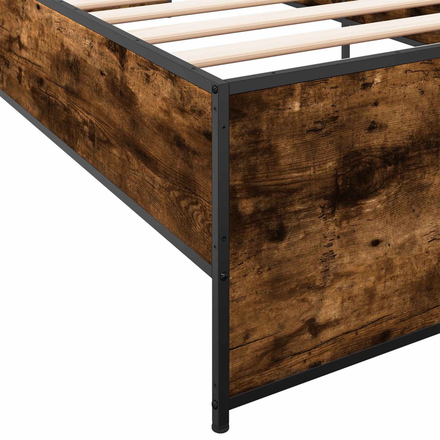 vidaXL Bed Frame Smoked Oak 80 x 200 cm Engineered Wood