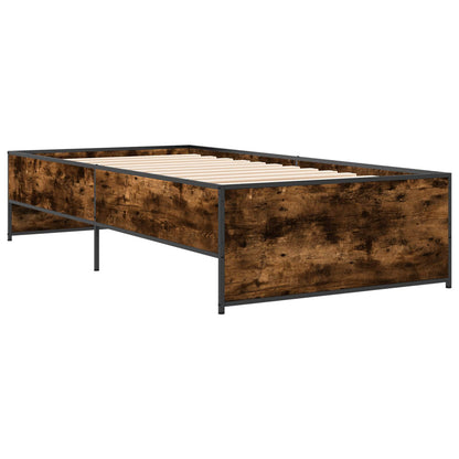vidaXL Bed Frame Smoked Oak 80 x 200 cm Engineered Wood