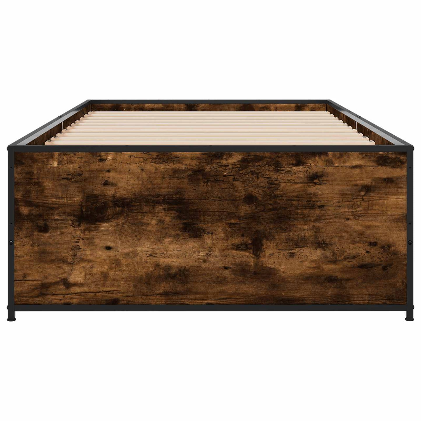 vidaXL Bed Frame Smoked Oak 80 x 200 cm Engineered Wood