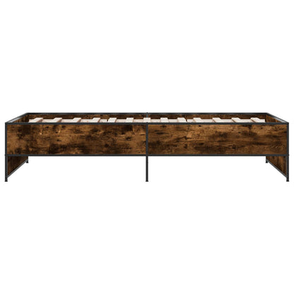 vidaXL Bed Frame Smoked Oak 80 x 200 cm Engineered Wood