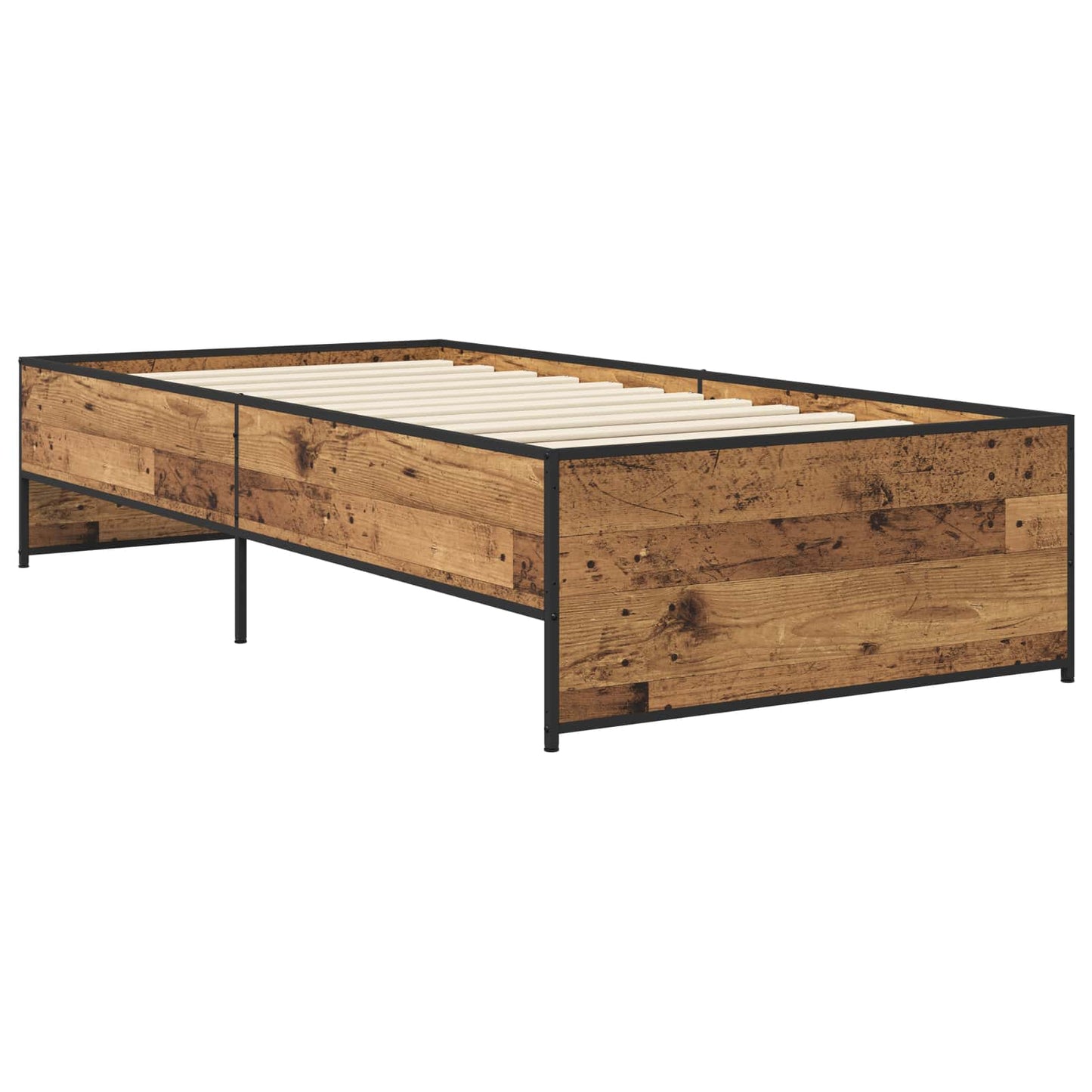 vidaXL Bed Frame Old Wood 80 x 200 cm Engineered Wood