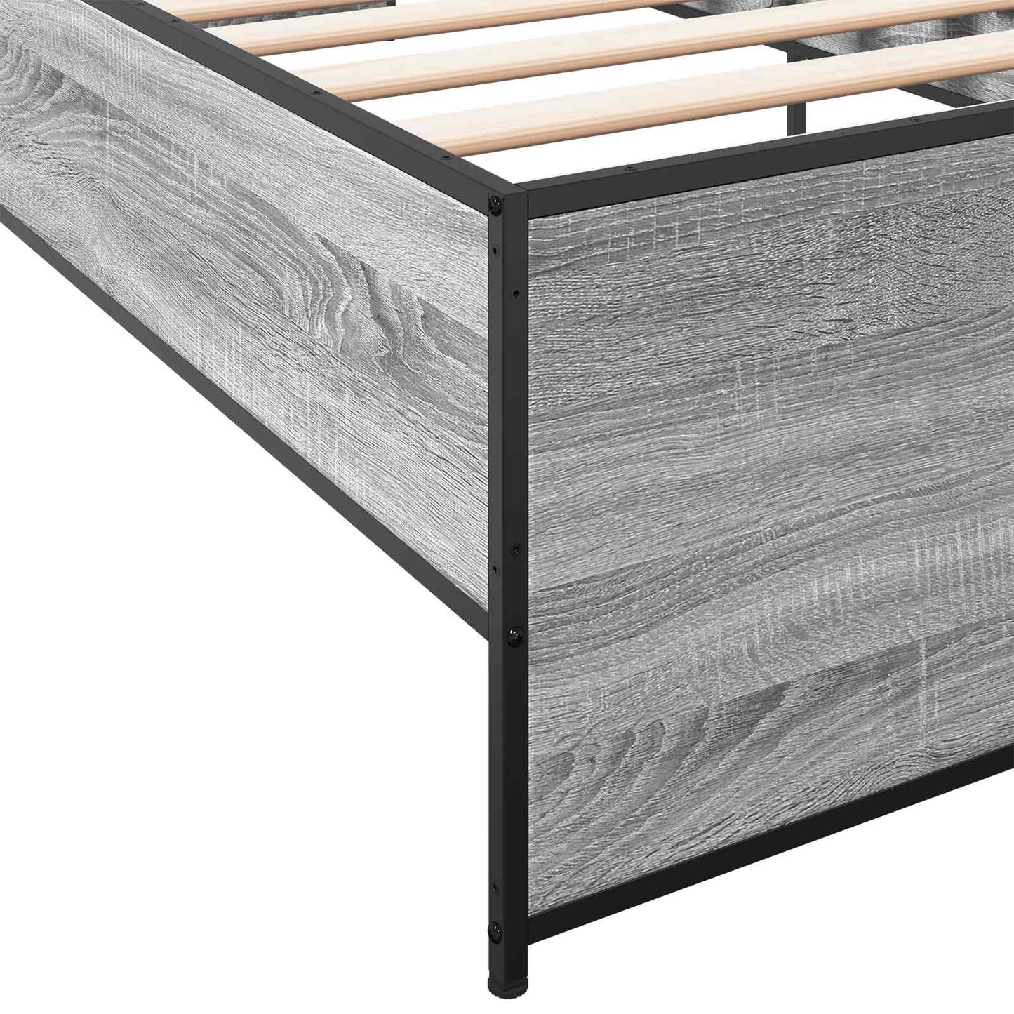 vidaXL Bed Frame Grey Sonoma 80 x 200 cm Engineered Wood