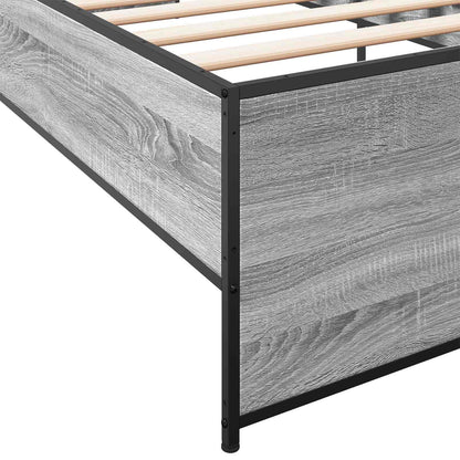 vidaXL Bed Frame Grey Sonoma 80 x 200 cm Engineered Wood