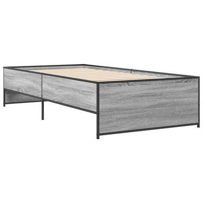 vidaXL Bed Frame Grey Sonoma 80 x 200 cm Engineered Wood