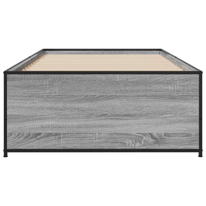 vidaXL Bed Frame Grey Sonoma 80 x 200 cm Engineered Wood