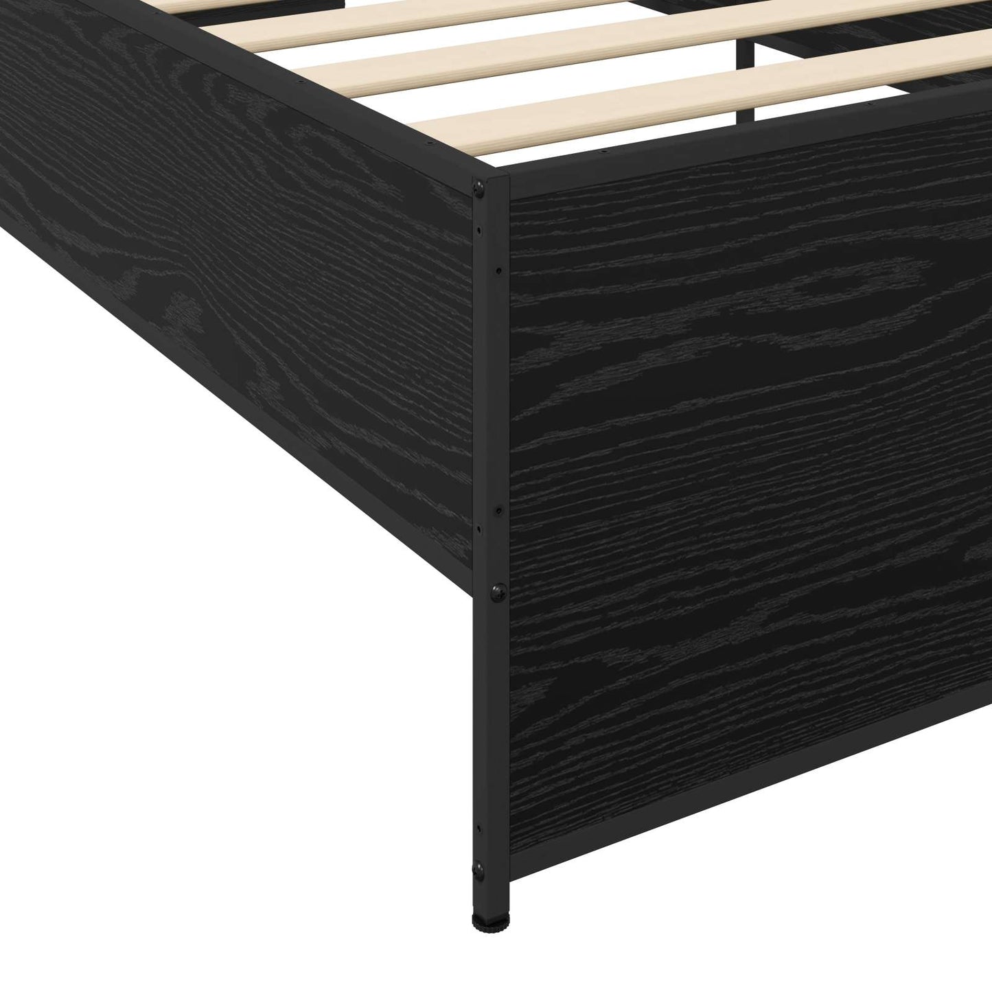 vidaXL Bed Frame Black Oak 80 x 200 cm Engineered Wood