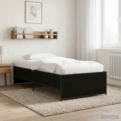 vidaXL Bed Frame Black Oak 80 x 200 cm Engineered Wood