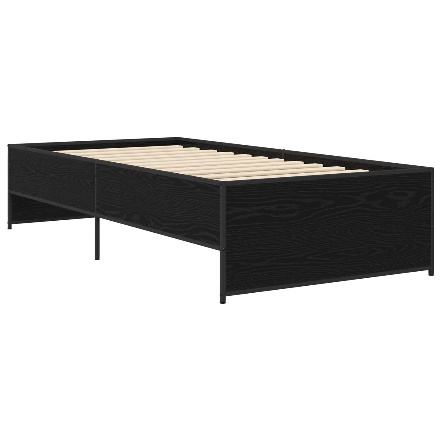 vidaXL Bed Frame Black Oak 80 x 200 cm Engineered Wood