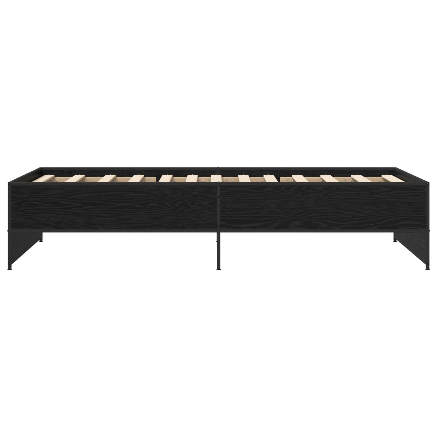 vidaXL Bed Frame Black Oak 80 x 200 cm Engineered Wood