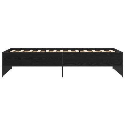 vidaXL Bed Frame Black Oak 80 x 200 cm Engineered Wood