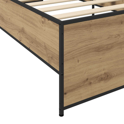 vidaXL Bed Frame Artisan Oak 80 x 200 cm Engineered Wood