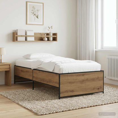 vidaXL Bed Frame Artisan Oak 80 x 200 cm Engineered Wood