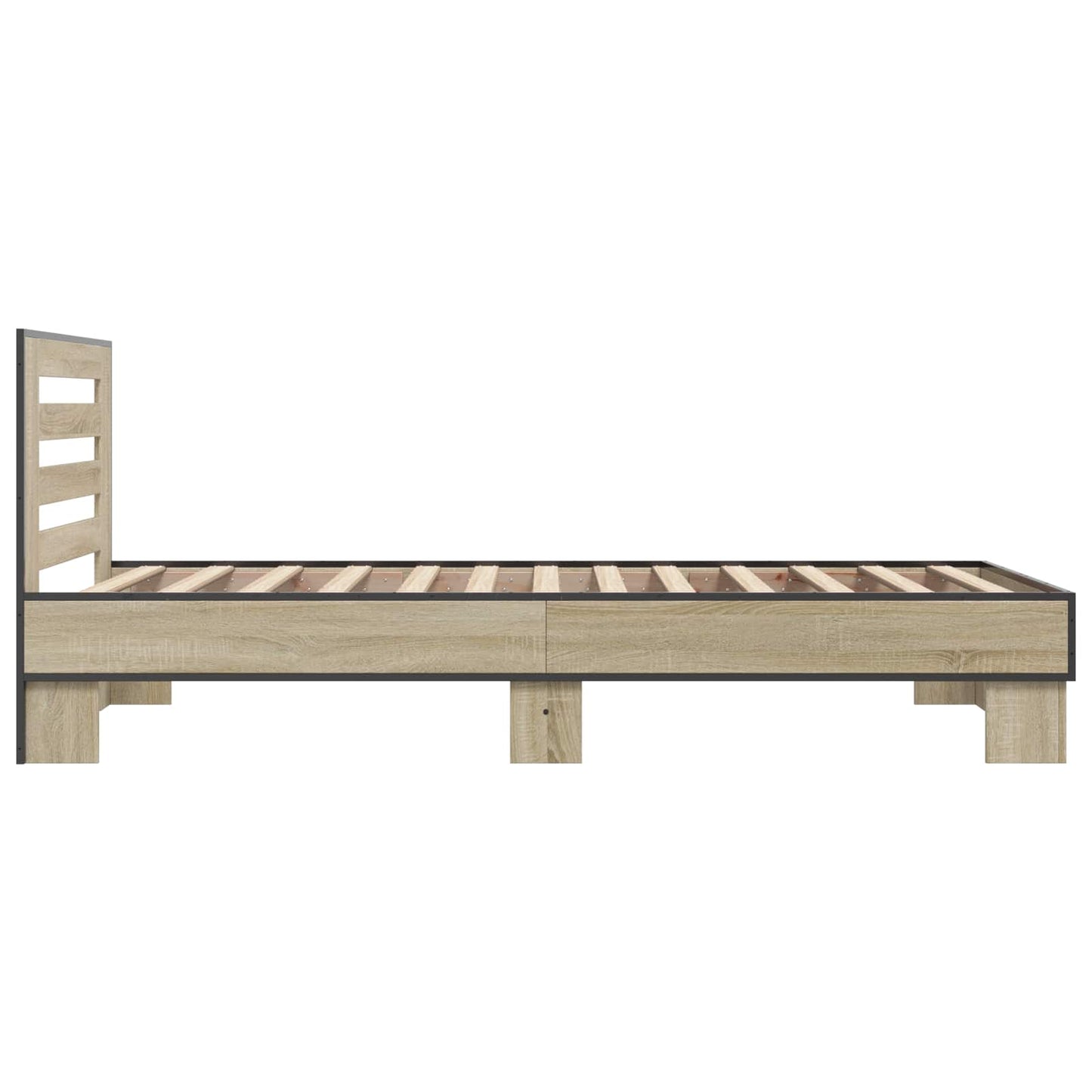 vidaXL Bed Frame with Headboard Sonoma Oak 80 x 200 cm Engineered Wood
