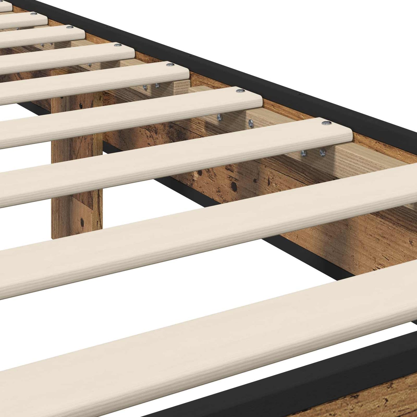 vidaXL Bed Frame with Headboard Old Wood 80 x 200 cm Engineered Wood