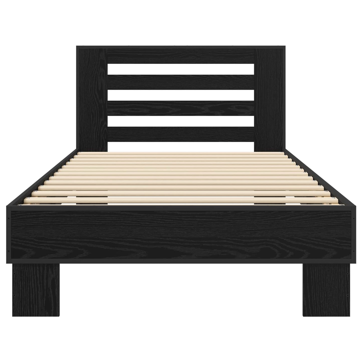 vidaXL Bed Frame with Headboard Black Oak 80 x 200 cm Engineered Wood