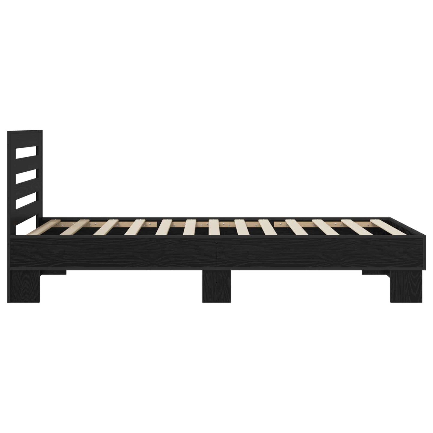 vidaXL Bed Frame with Headboard Black Oak 80 x 200 cm Engineered Wood