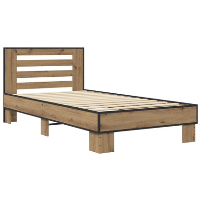 vidaXL Bed Frame with Headboard Artisan Oak 80 x 200 cm