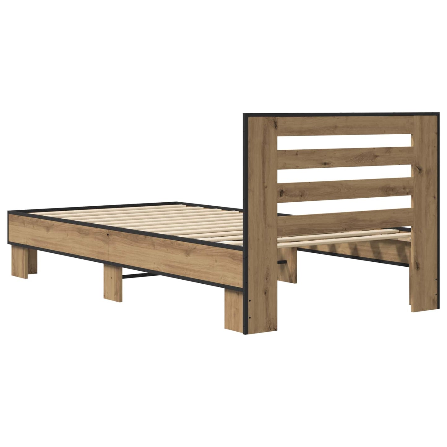 vidaXL Bed Frame with Headboard Artisan Oak 80 x 200 cm
