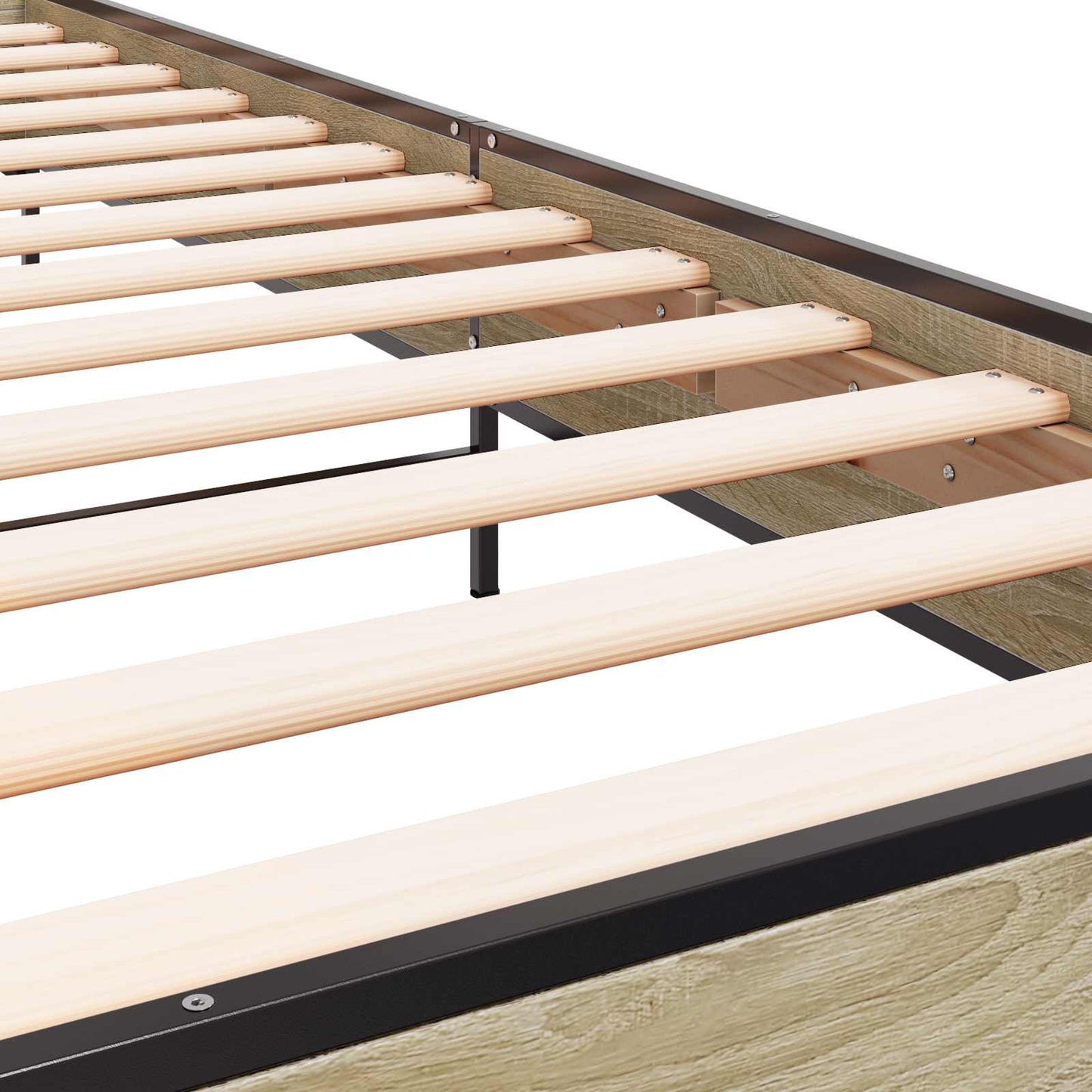 vidaXL Bed Frame with Headboard Sonoma Oak 80 x 200 cm Engineered Wood