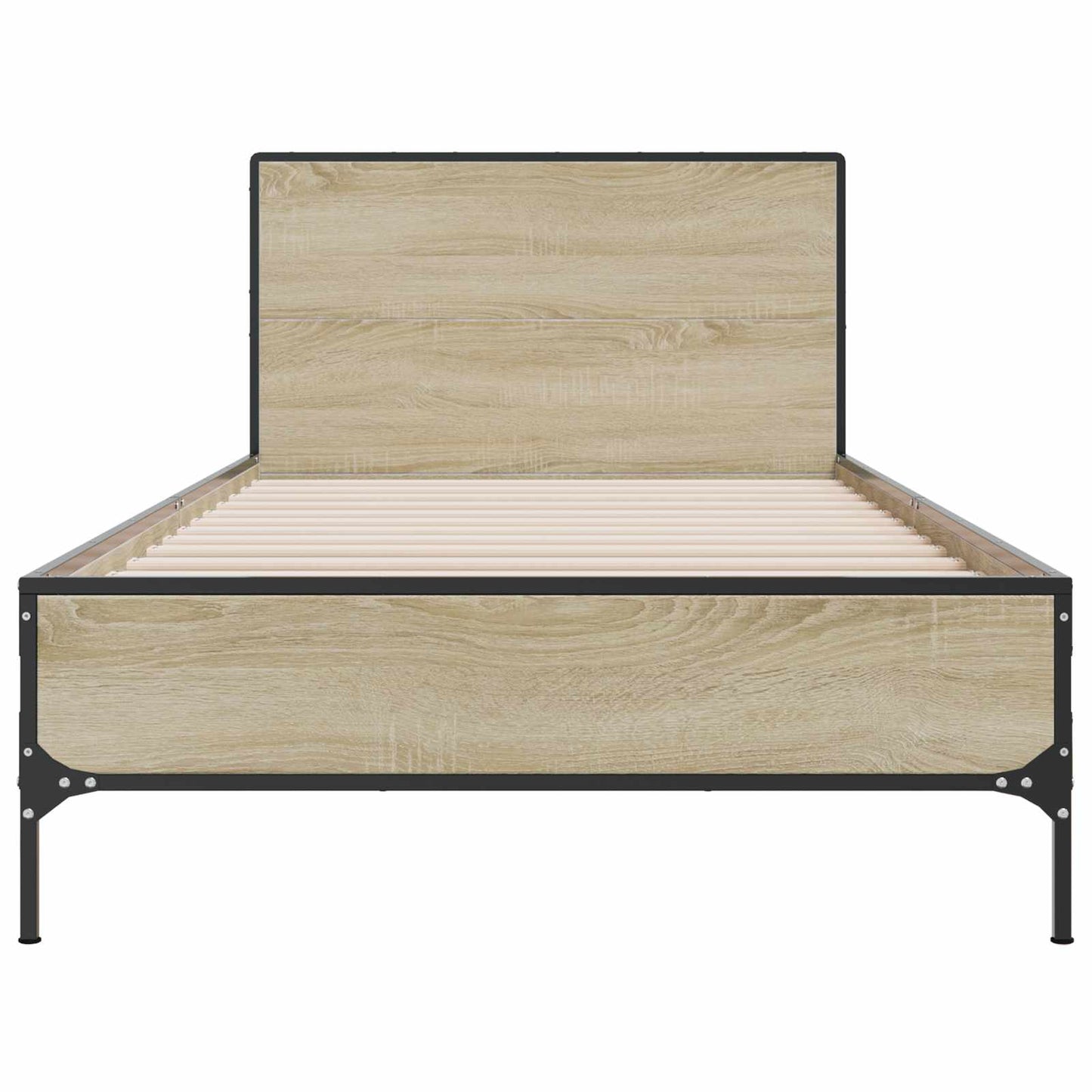 vidaXL Bed Frame with Headboard Sonoma Oak 80 x 200 cm Engineered Wood