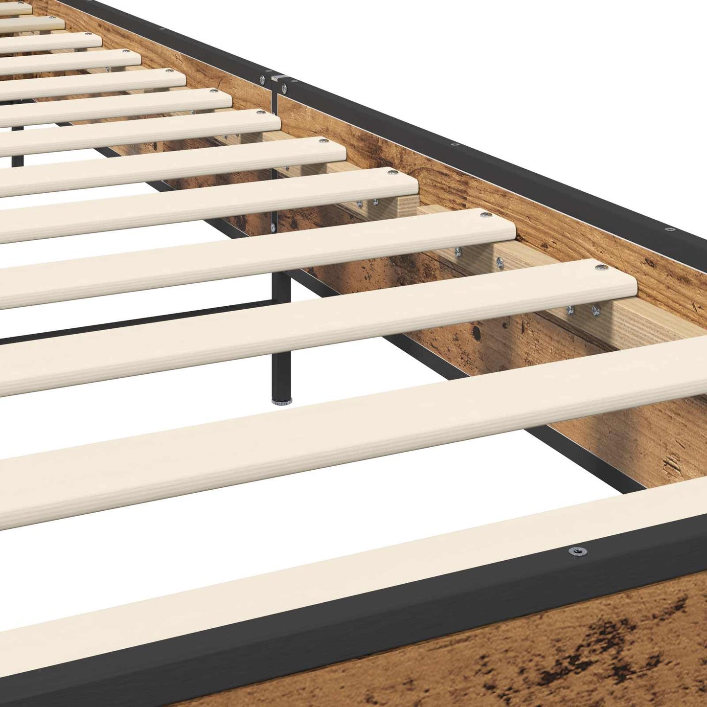 vidaXL Bed Frame with Headboard Old Wood 80 x 200 cm Engineered Wood