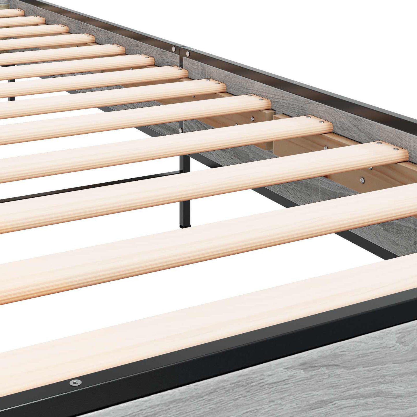 vidaXL Bed Frame with Headboard Grey Sonoma 80 x 200 cm