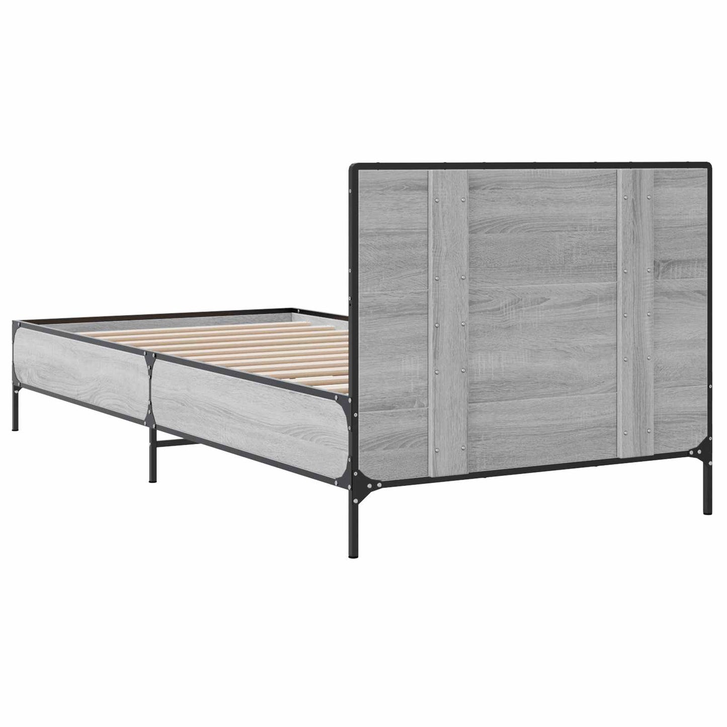 vidaXL Bed Frame with Headboard Grey Sonoma 80 x 200 cm