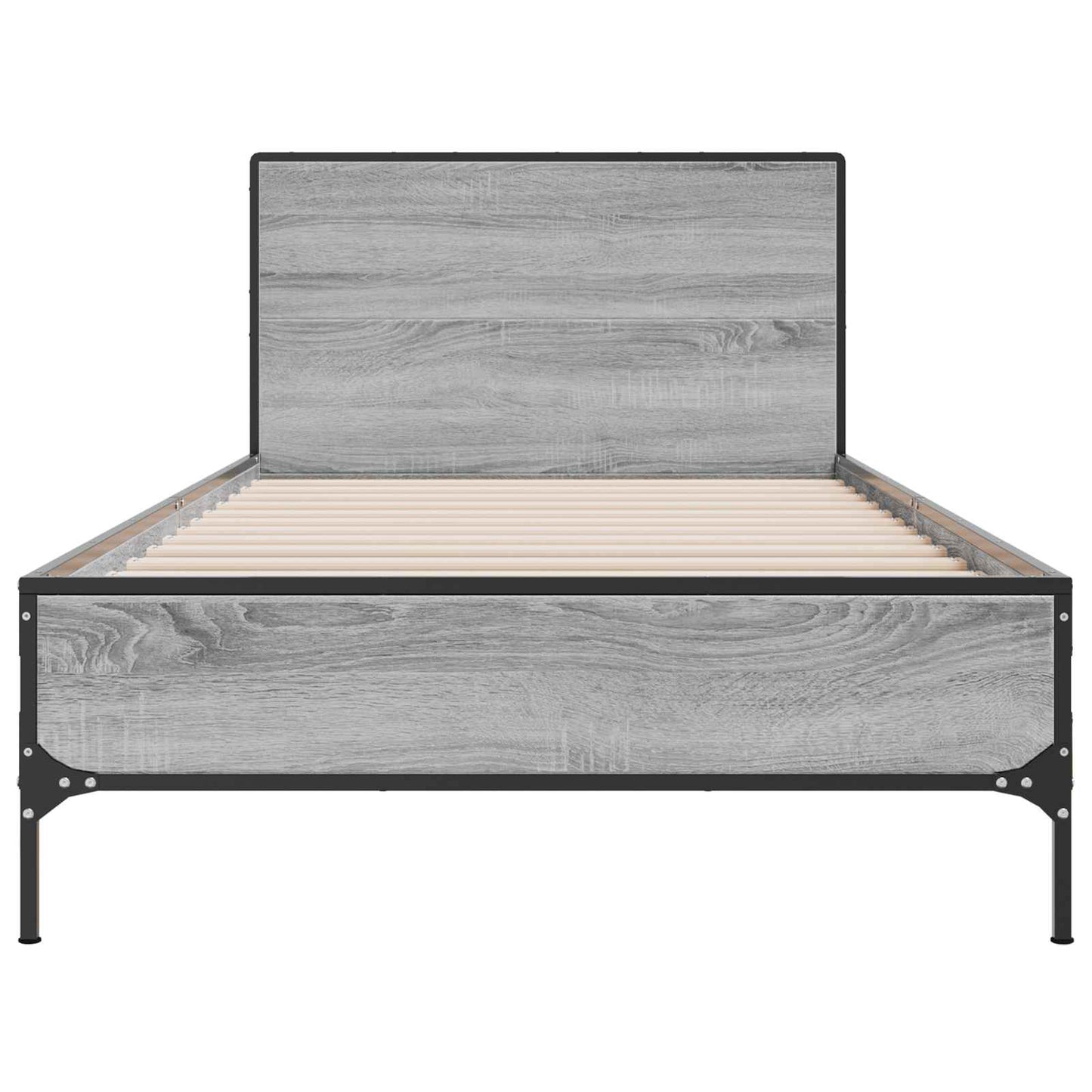 vidaXL Bed Frame with Headboard Grey Sonoma 80 x 200 cm