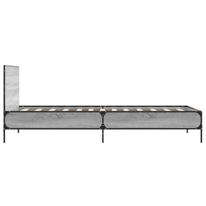 vidaXL Bed Frame with Headboard Grey Sonoma 80 x 200 cm