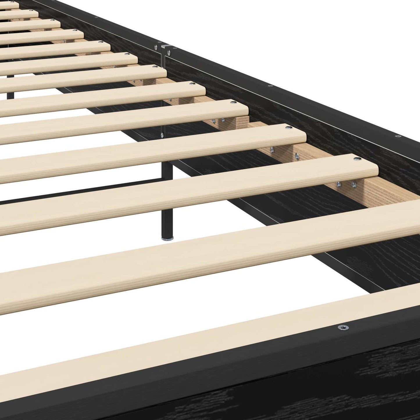 vidaXL Bed Frame with Headboard Black Oak 80 x 200 cm Engineered Wood