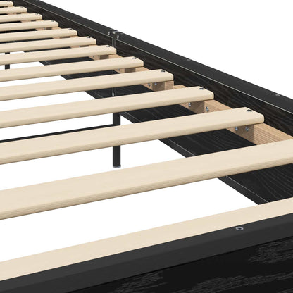 vidaXL Bed Frame with Headboard Black Oak 80 x 200 cm Engineered Wood