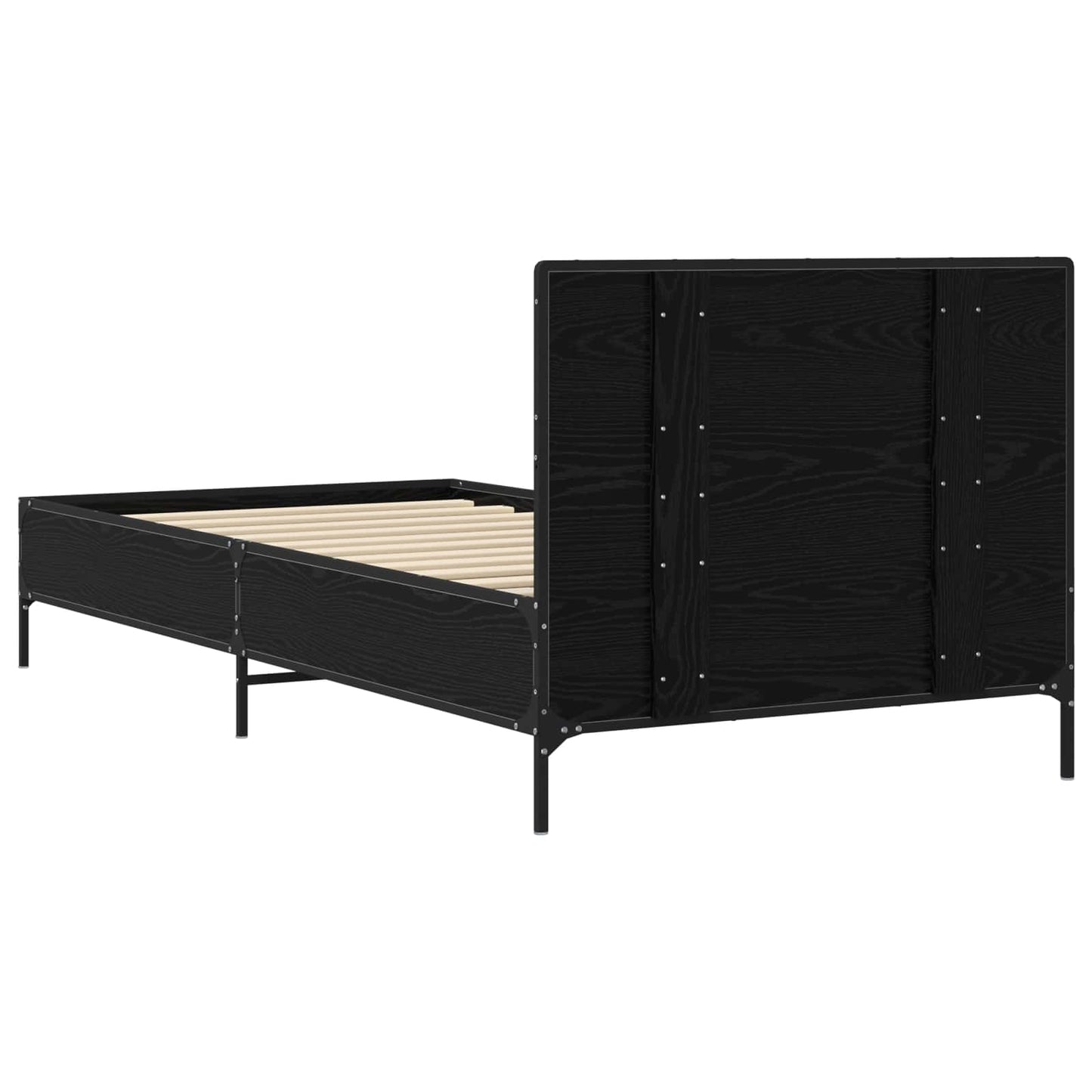 vidaXL Bed Frame with Headboard Black Oak 80 x 200 cm Engineered Wood