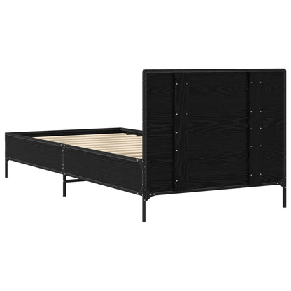 vidaXL Bed Frame with Headboard Black Oak 80 x 200 cm Engineered Wood