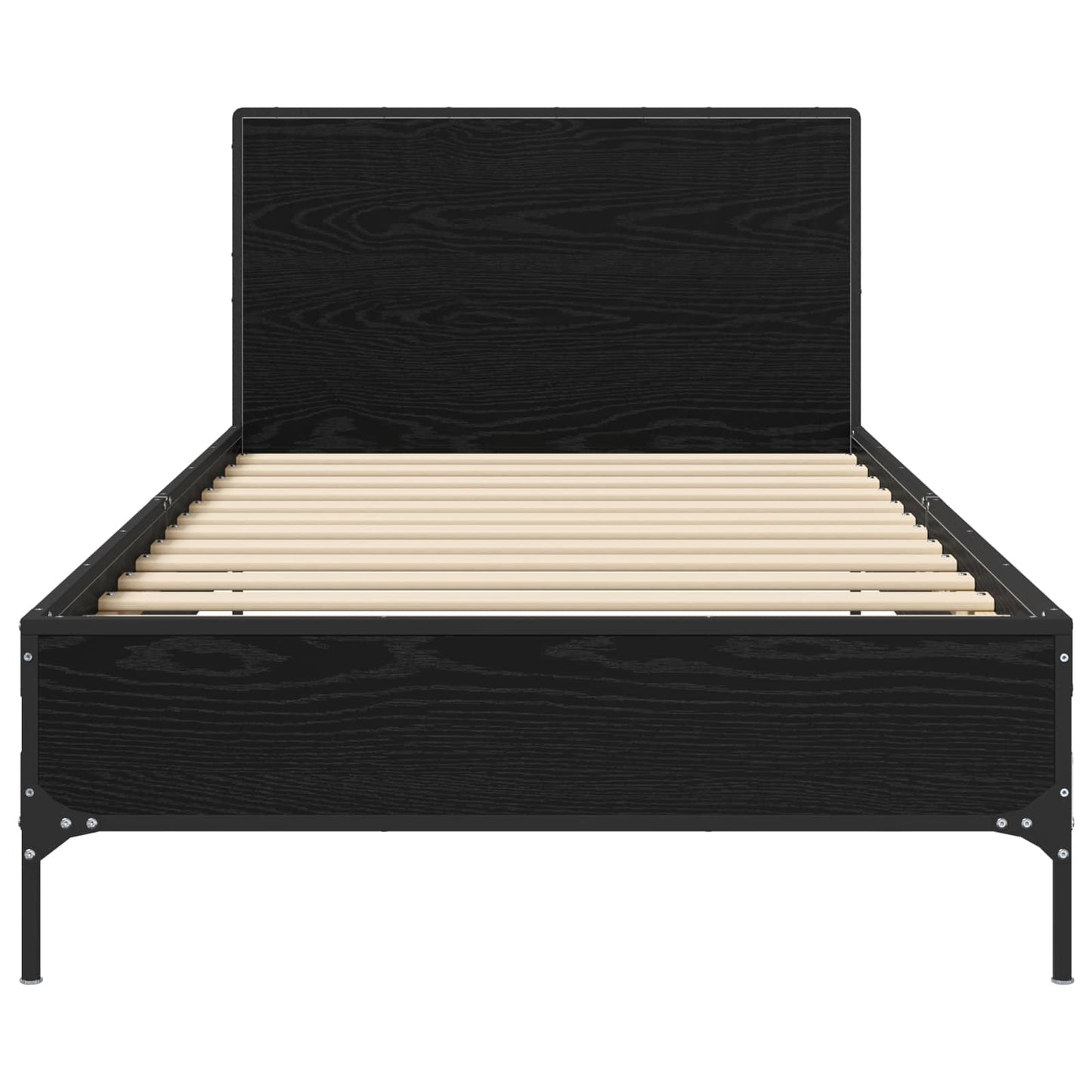 vidaXL Bed Frame with Headboard Black Oak 80 x 200 cm Engineered Wood