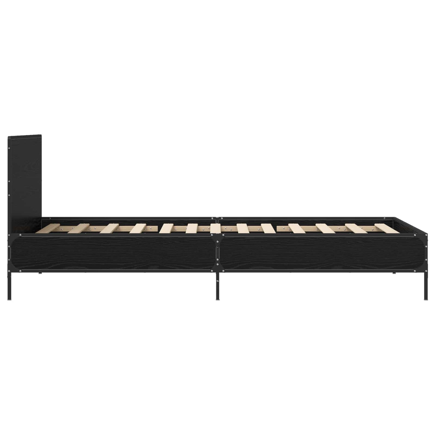 vidaXL Bed Frame with Headboard Black Oak 80 x 200 cm Engineered Wood