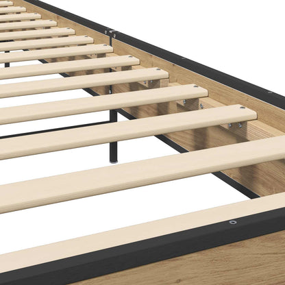 vidaXL Bed Frame with Headboard Artisian Oak 80 x 200 cm