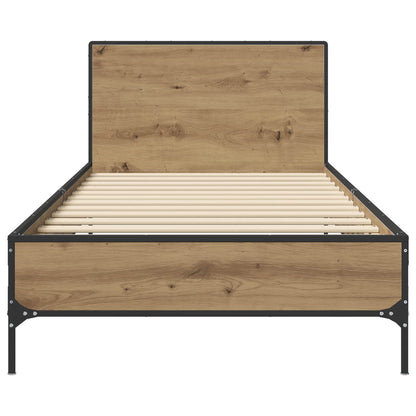 vidaXL Bed Frame with Headboard Artisian Oak 80 x 200 cm