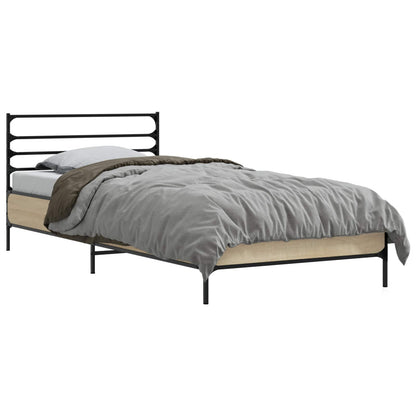 vidaXL Bed Frame Sonoma Oak 80 x 200 cm Engineered Wood