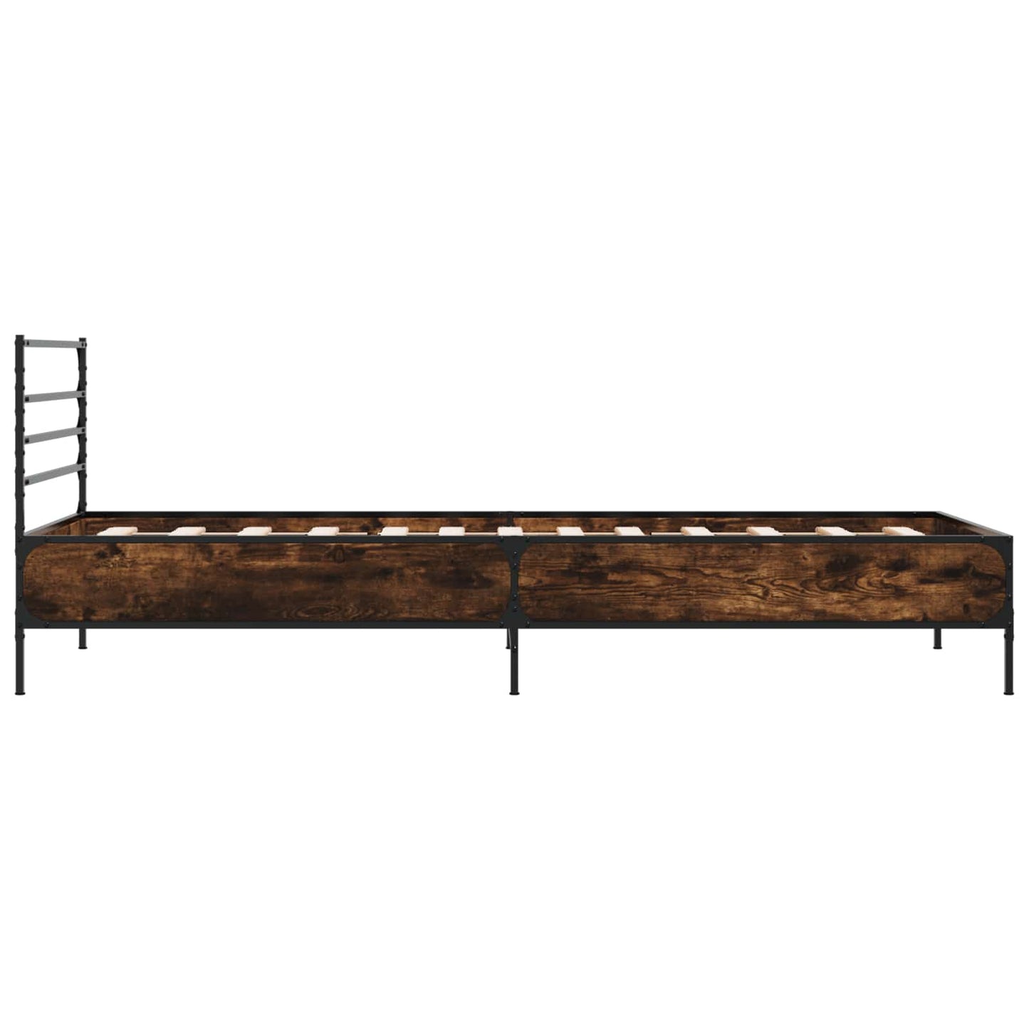 vidaXL Bed Frame Smoked Oak 80 x 200 cm Engineered Wood