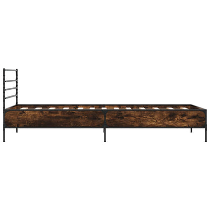 vidaXL Bed Frame Smoked Oak 80 x 200 cm Engineered Wood