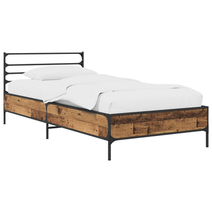 vidaXL Bed Frame Old Wood 80 x 200 cm Engineered Wood