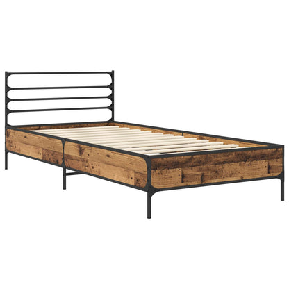 vidaXL Bed Frame Old Wood 80 x 200 cm Engineered Wood