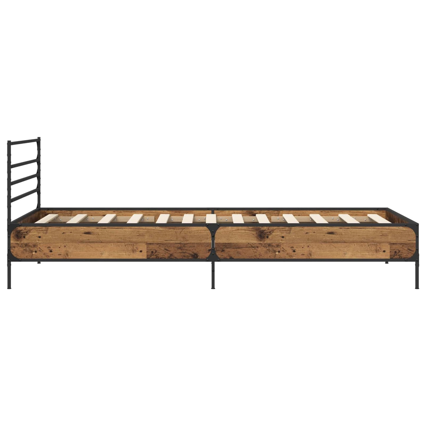 vidaXL Bed Frame Old Wood 80 x 200 cm Engineered Wood